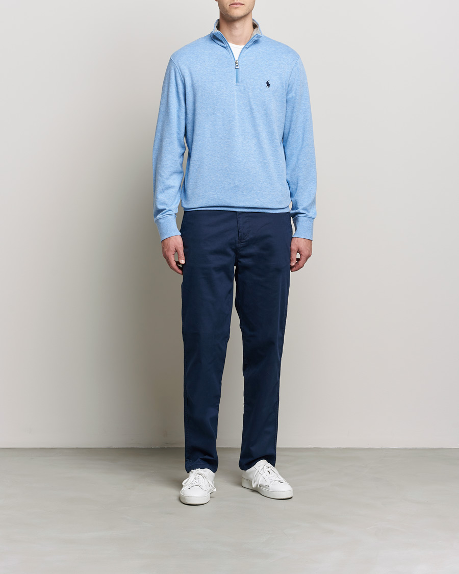 Herr | Tröjor | Polo Ralph Lauren | Tech Double Knit Half Zip Isle Heather