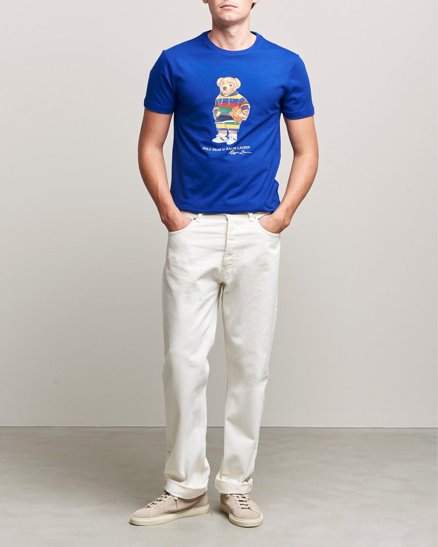 Herr | T-Shirts | Polo Ralph Lauren | Printed Active Bear Crew Neck Tee Heritage Royal