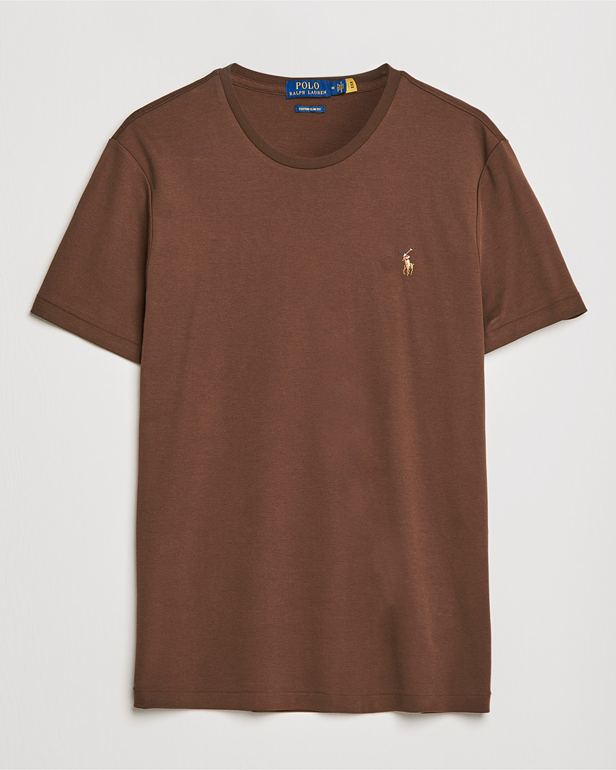 Herr | T-Shirts | Polo Ralph Lauren | Luxury Pima Cotton Crew Neck Tee American Brown
