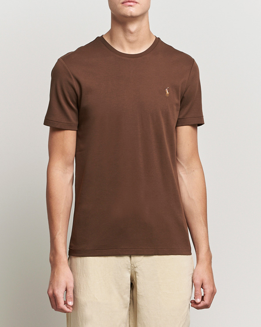 Herr | T-Shirts | Polo Ralph Lauren | Luxury Pima Cotton Crew Neck Tee American Brown