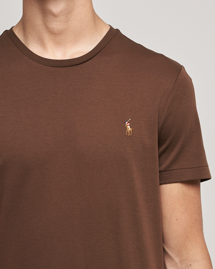 Herr | T-Shirts | Polo Ralph Lauren | Luxury Pima Cotton Crew Neck Tee American Brown