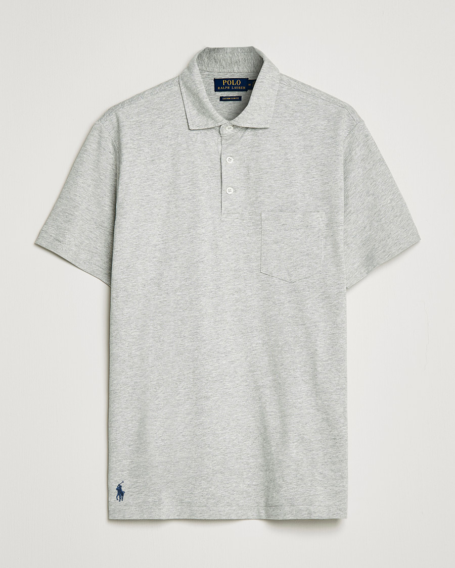 Herr | Pikéer | Polo Ralph Lauren | Custom Slim Fit Cotton/Linen Polo Andover Heather