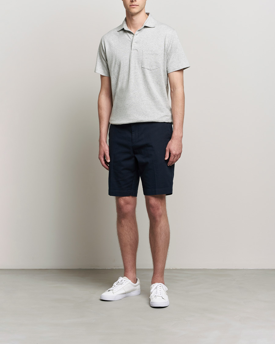 Herr | Pikéer | Polo Ralph Lauren | Custom Slim Fit Cotton/Linen Polo Andover Heather