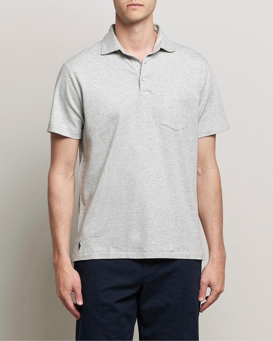 Herr | Pikéer | Polo Ralph Lauren | Custom Slim Fit Cotton/Linen Polo Andover Heather
