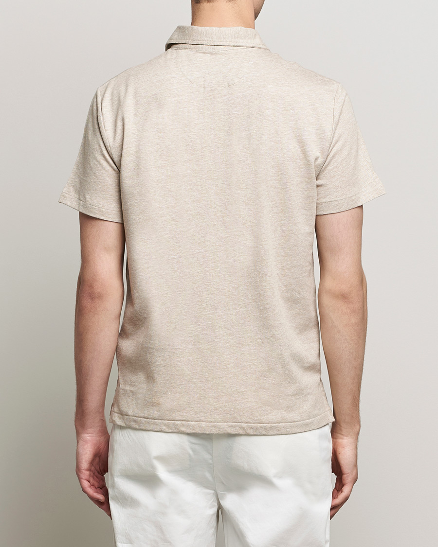 Herr | Pikéer | Polo Ralph Lauren | Custom Slim Fit Cotton/Linen Polo Tan Heather