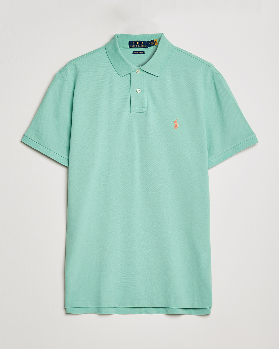 Herr | Pikéer | Polo Ralph Lauren | Custom Slim Fit Polo Celadon Green