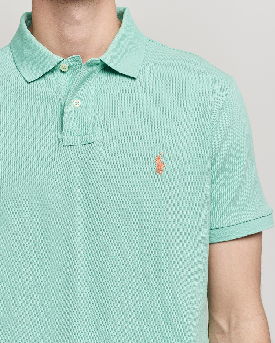 Herr | Pikéer | Polo Ralph Lauren | Custom Slim Fit Polo Celadon Green