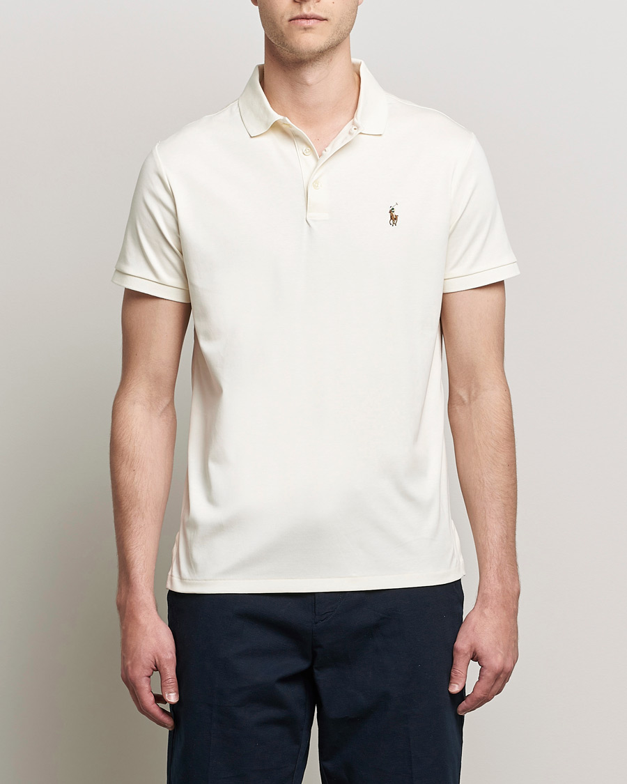 Herr | Pikéer | Polo Ralph Lauren | Luxury Pima Cotton Polo Clubhouse Cream