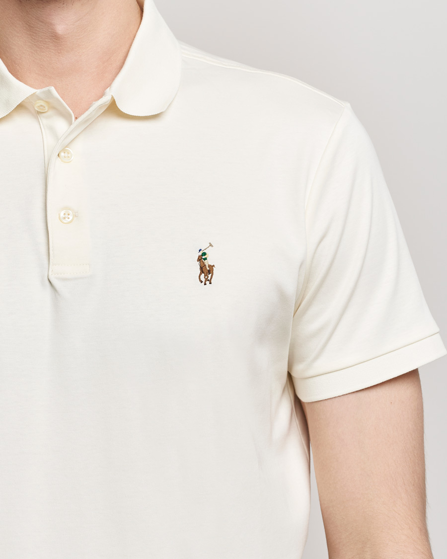 Herr | Pikéer | Polo Ralph Lauren | Luxury Pima Cotton Polo Clubhouse Cream