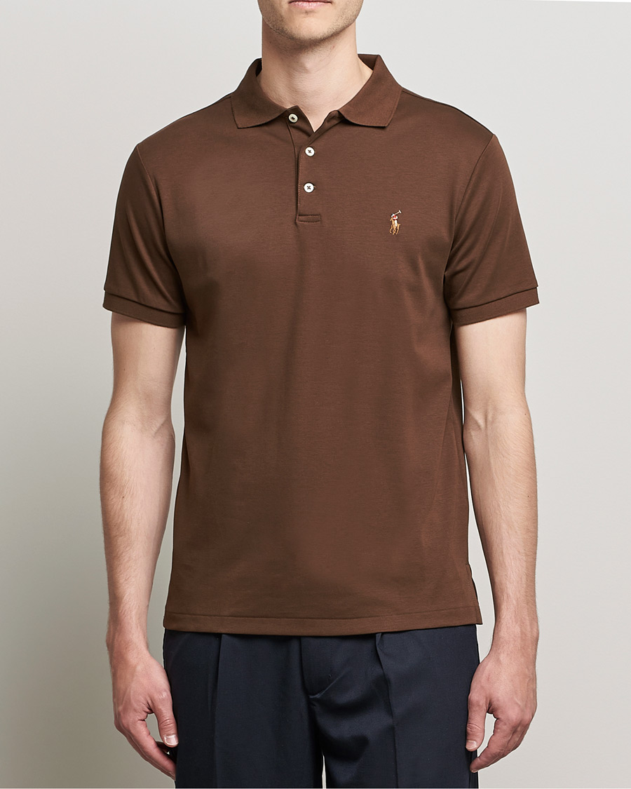 Herr | Pikéer | Polo Ralph Lauren | Luxury Pima Cotton Polo American Brown