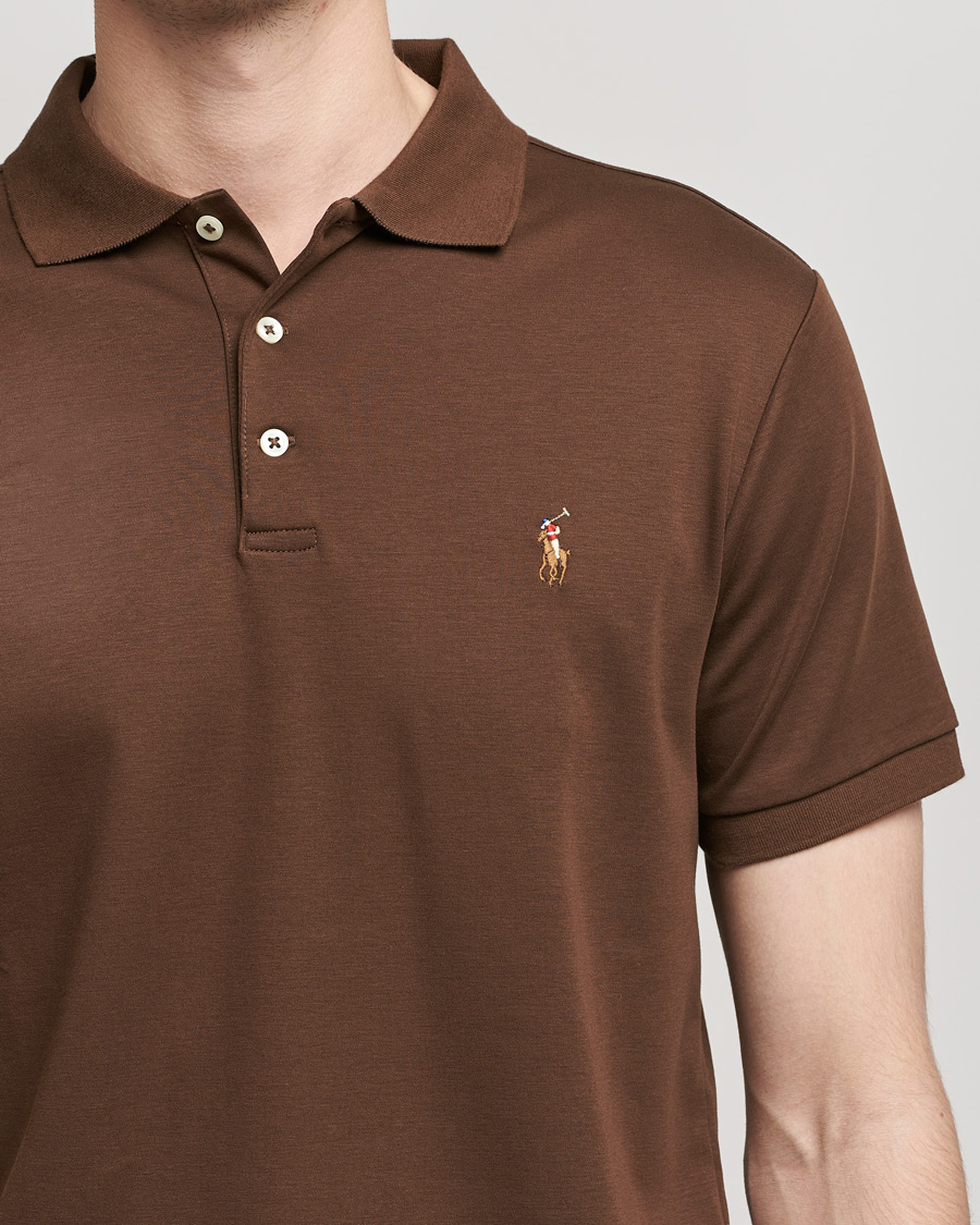 Herr | Pikéer | Polo Ralph Lauren | Luxury Pima Cotton Polo American Brown