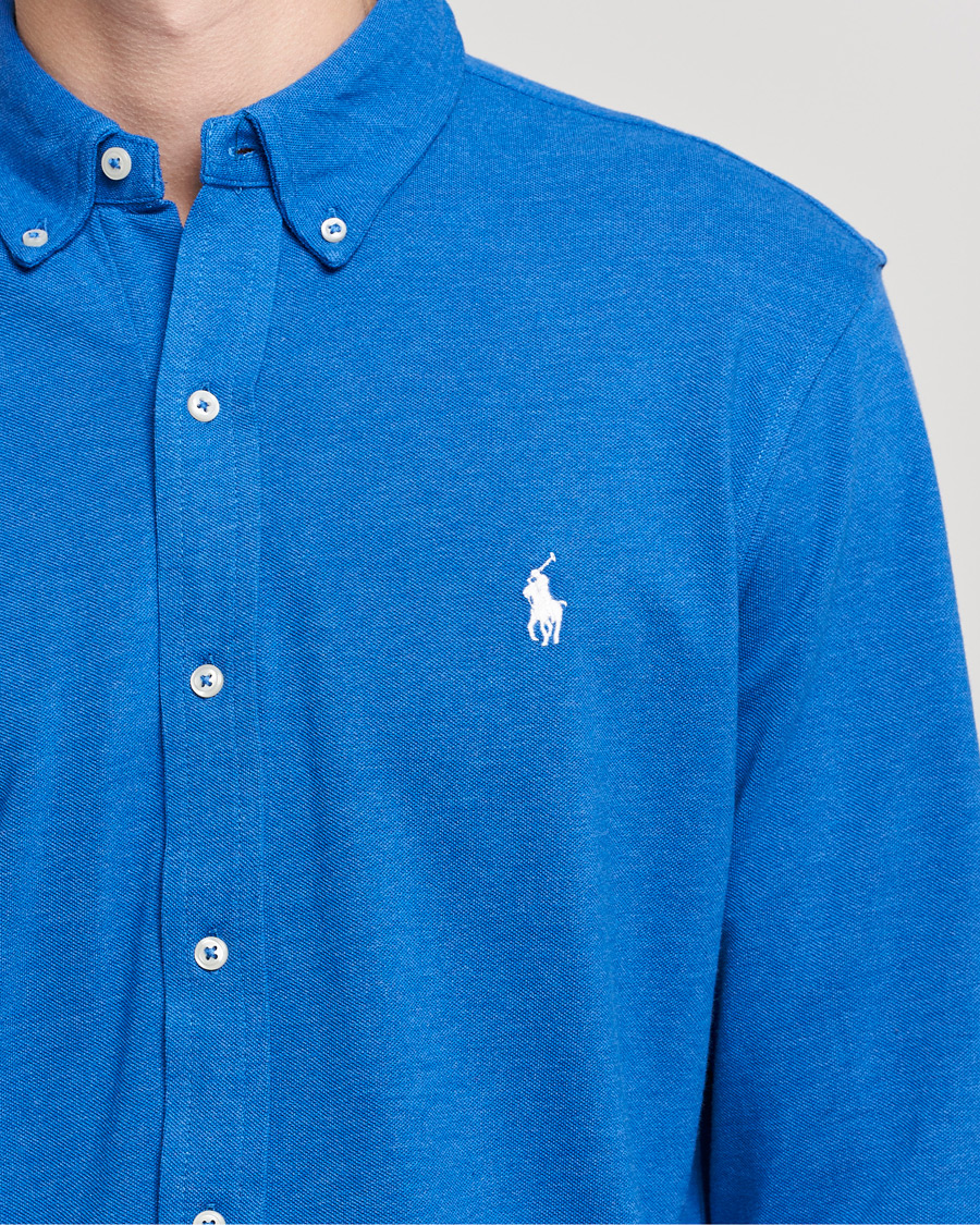 Herr | Skjortor | Polo Ralph Lauren | Featherweight Mesh Shirt Dockside Blue Heather