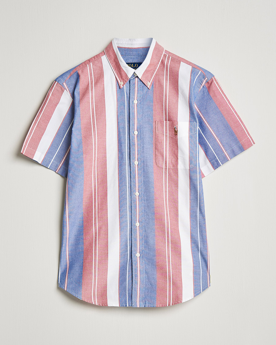 Herr | Skjortor | Polo Ralph Lauren | Custom Fit Oxford Short Sleeve Striped Shirt Multi