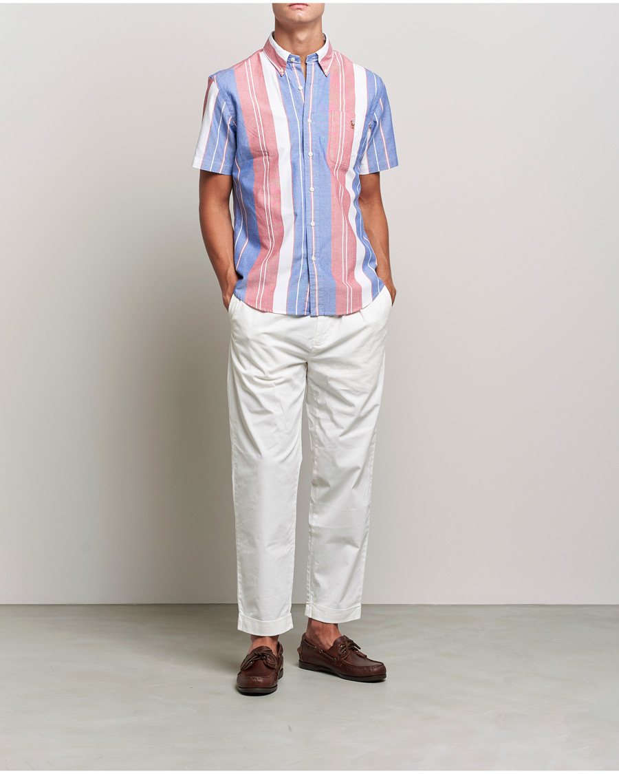 Herr | Kortärmade skjortor | Polo Ralph Lauren | Custom Fit Oxford Short Sleeve Striped Shirt Multi