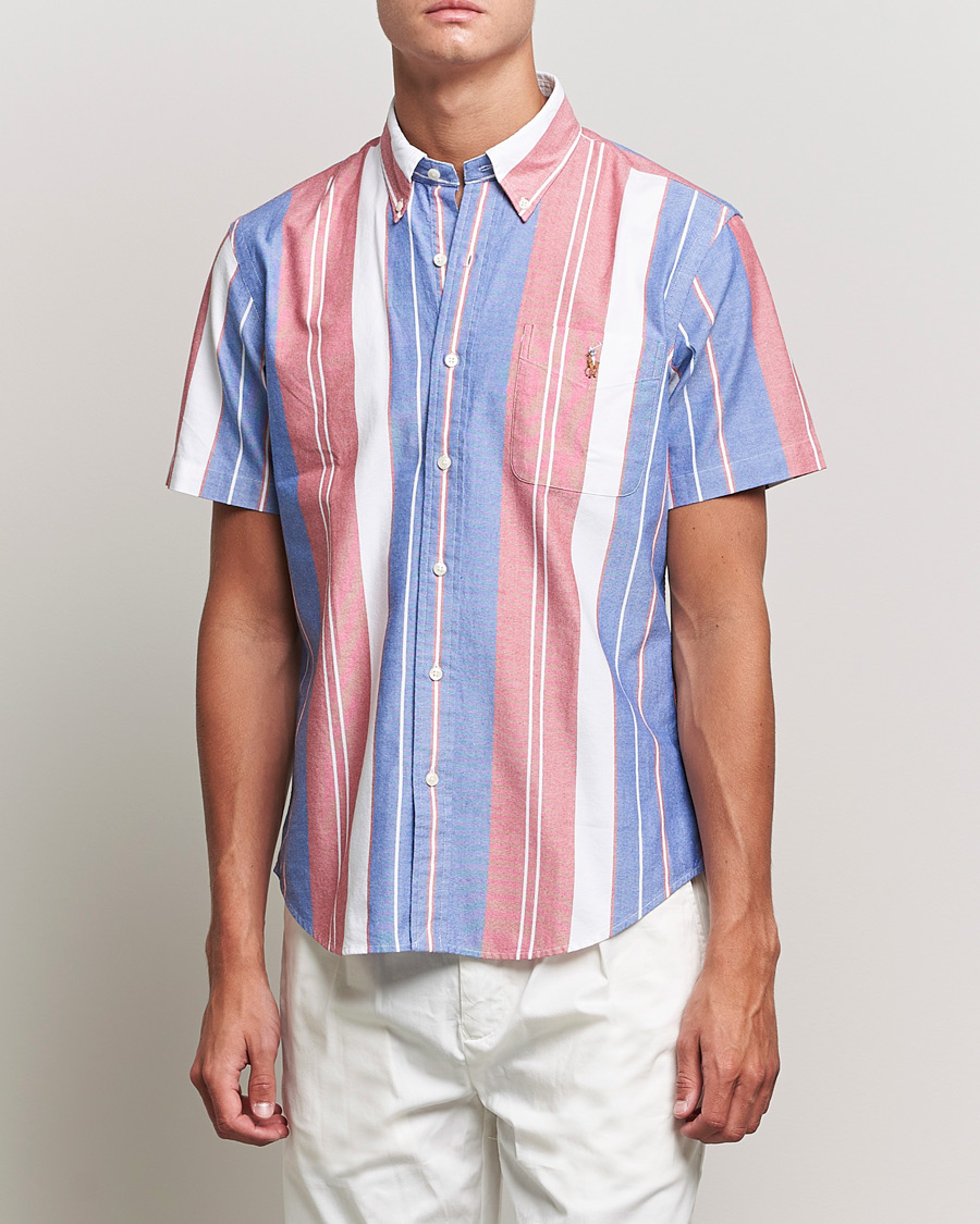 Herr |  | Polo Ralph Lauren | Custom Fit Oxford Short Sleeve Striped Shirt Multi