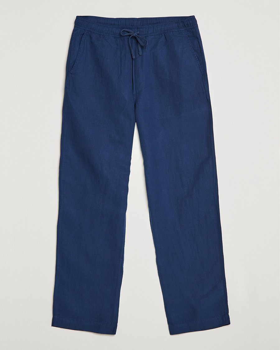 Herr | Byxor | Polo Ralph Lauren | Linen/Silk Drawstring Trousers Newport Navy