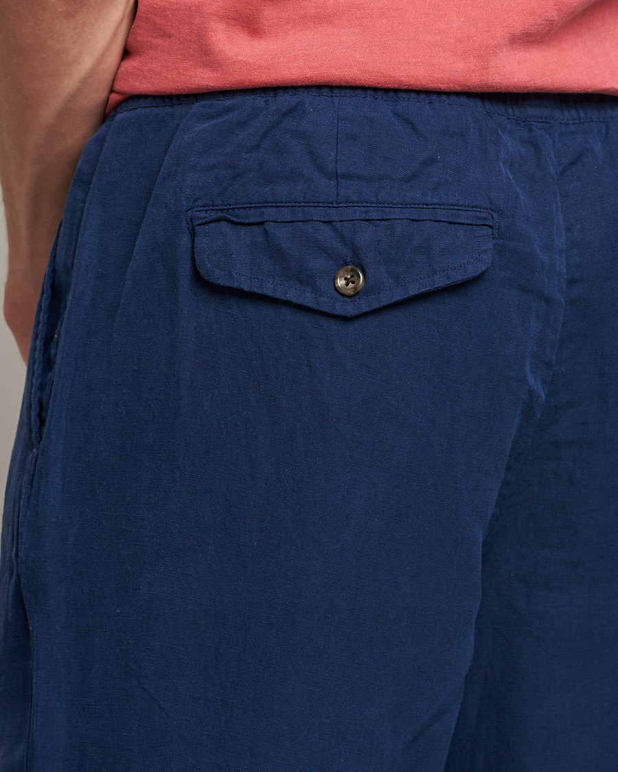 Herr | Byxor | Polo Ralph Lauren | Linen/Silk Drawstring Trousers Newport Navy