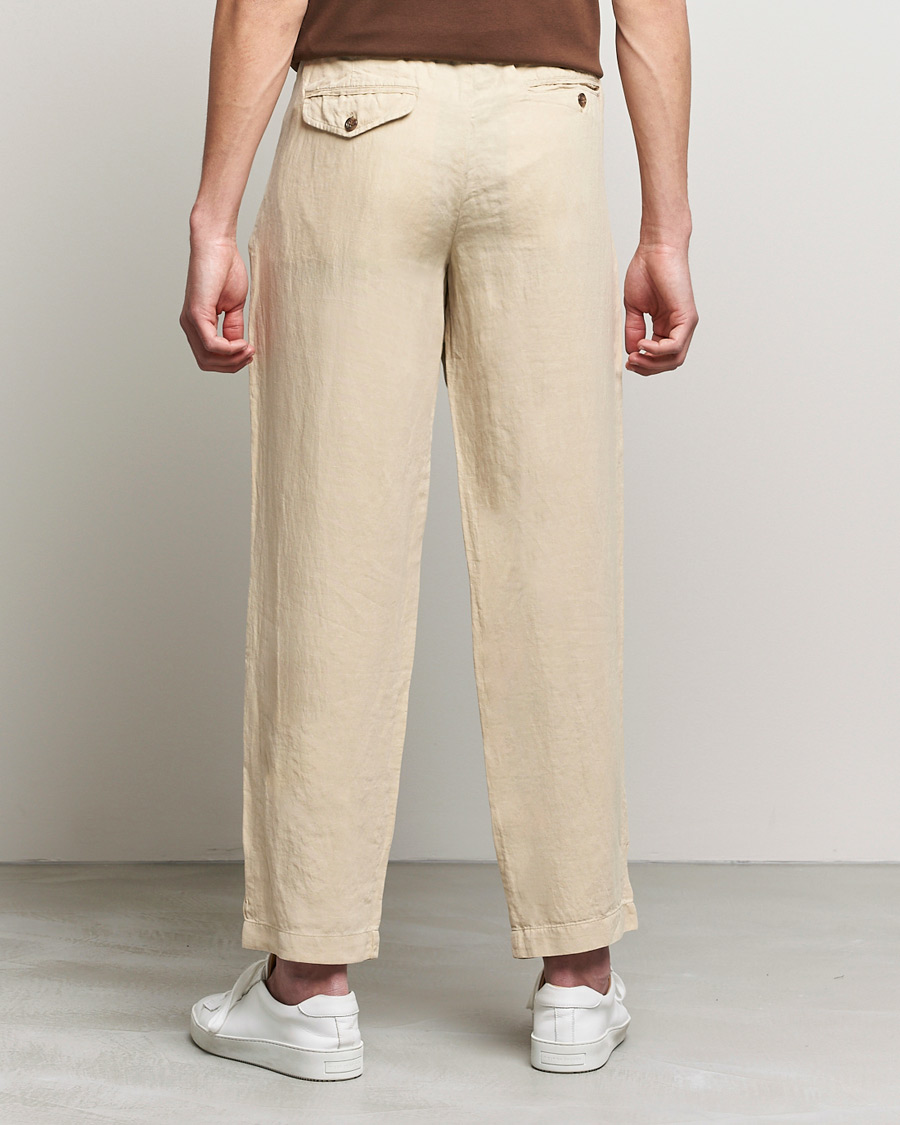 Herr | Byxor | Polo Ralph Lauren | Linen/Silk Drawstring Trousers Tallow Cream