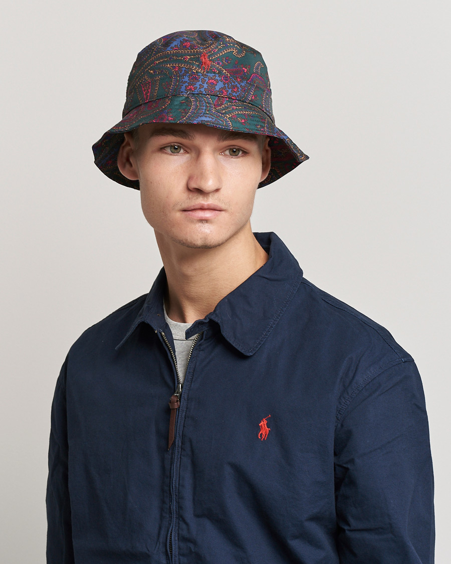 Herr | Polo Ralph Lauren Paisley Bucket Hat Navy | Polo Ralph Lauren | Paisley Bucket Hat Navy