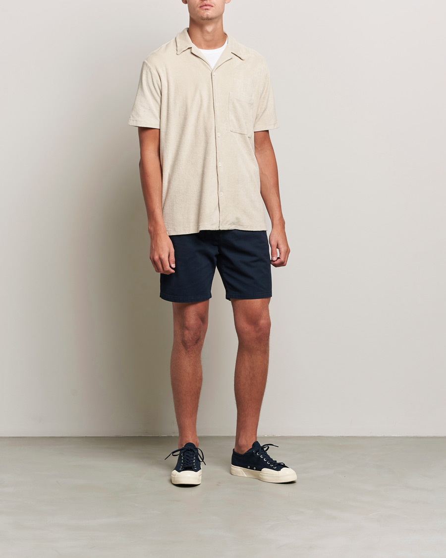 Herr | Shorts | A Day's March | Erie Cotton Chino Shorts Navy