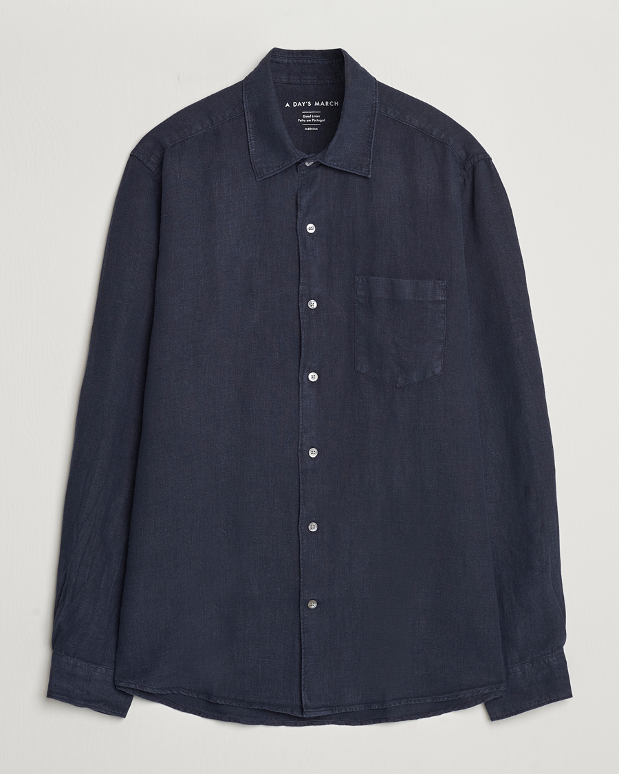 Herr |  | A Day's March | Abu Linen Shirt Navy