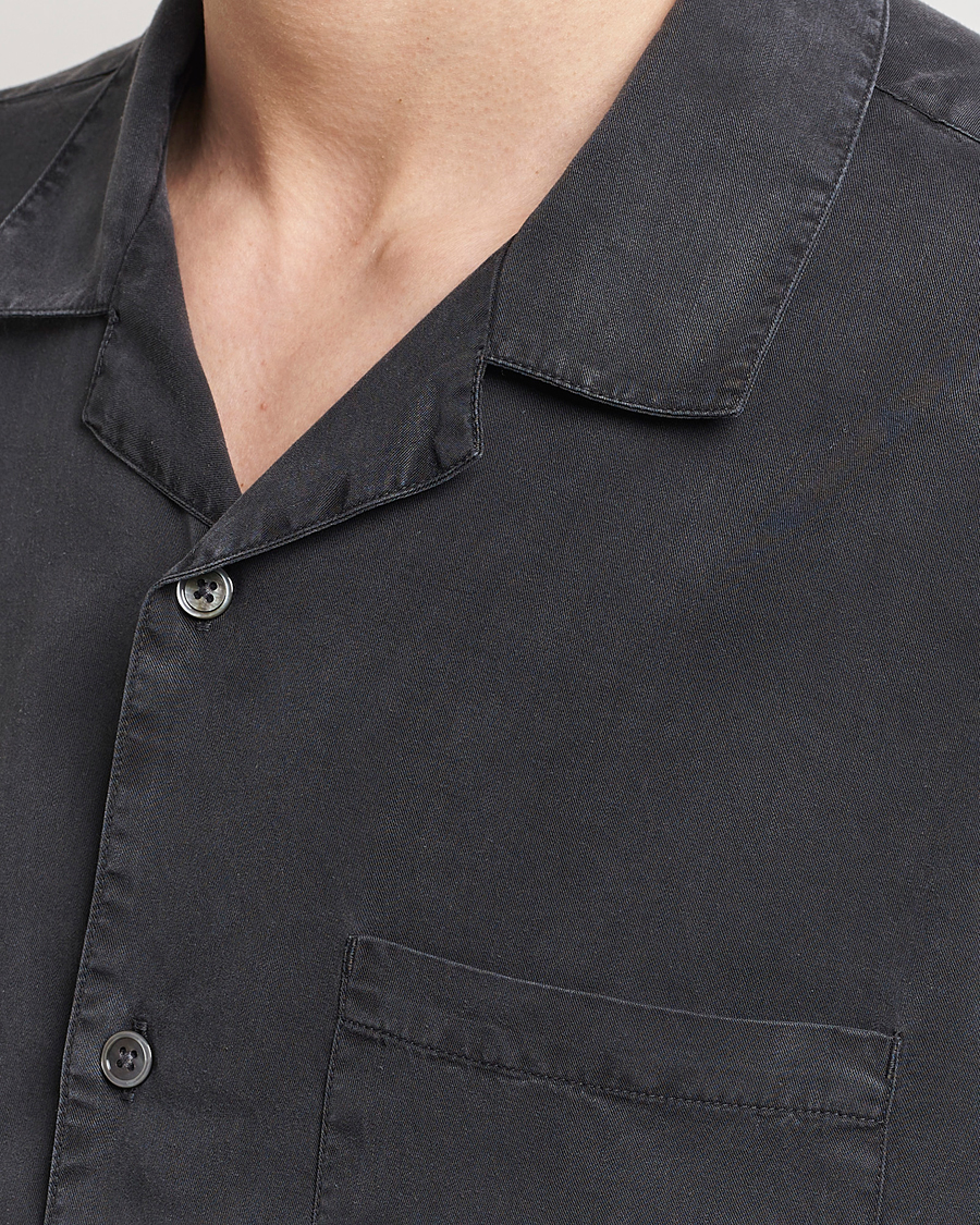 Herr | Skjortor | A Day's March | Yamu Lyocell Shirt Off Black