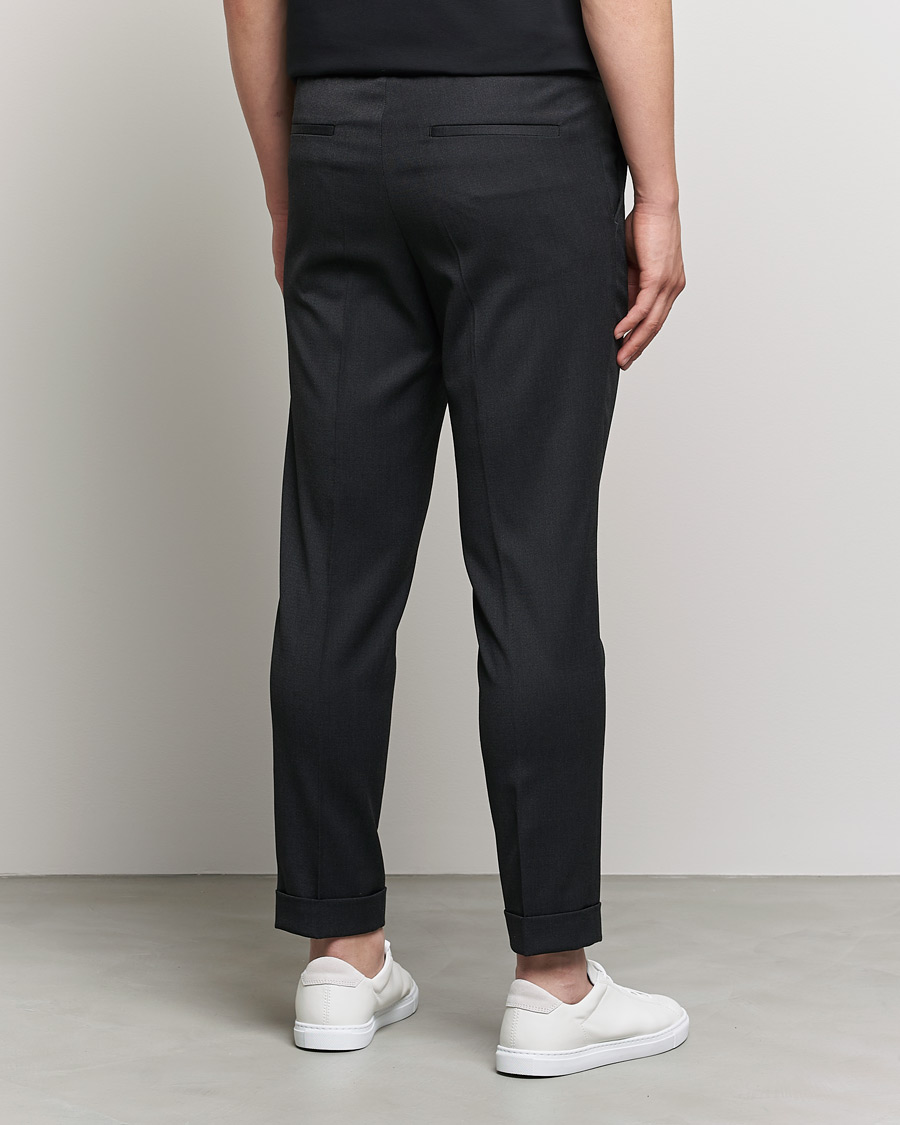 Herr | Byxor | Filippa K | Terry Gabardine Cropped Turn Up Trousers Anthracite