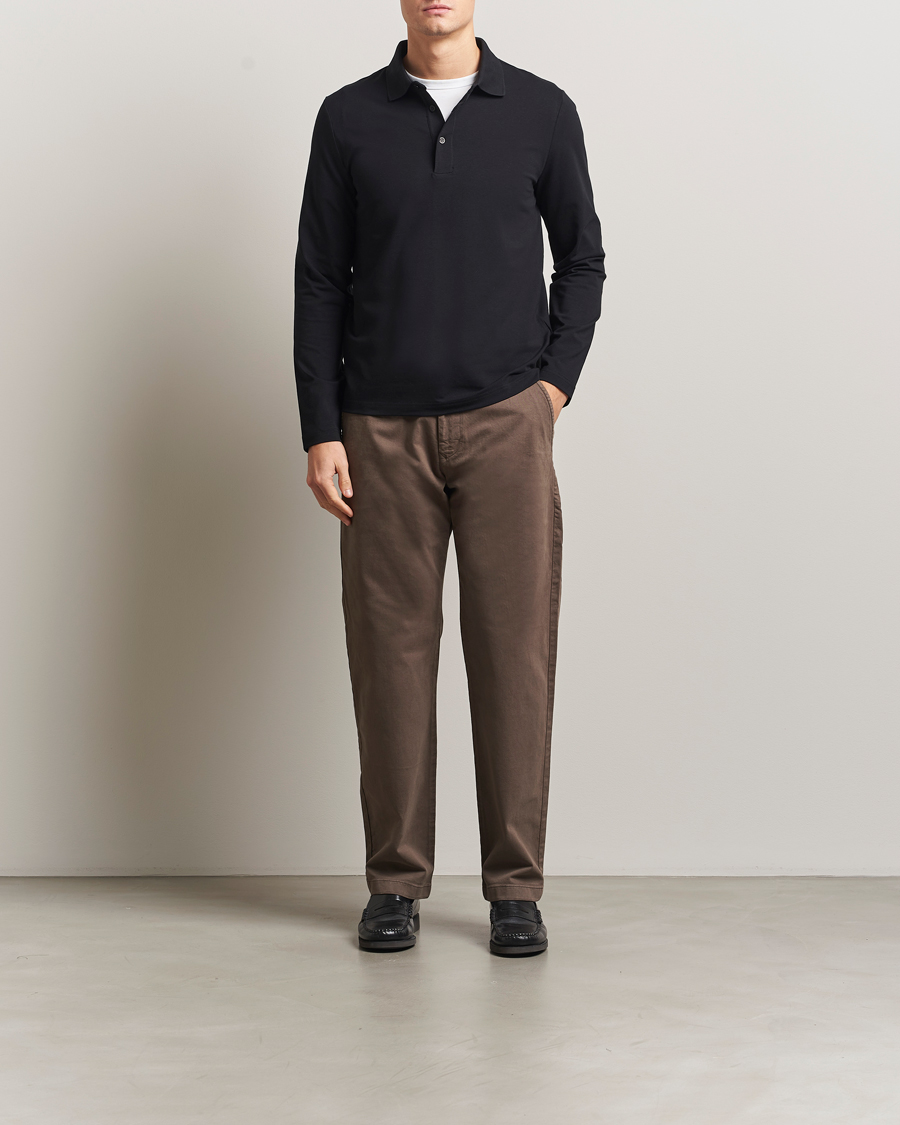 Herr | Pikéer | Filippa K | Luke Lycra Poloshirt Black