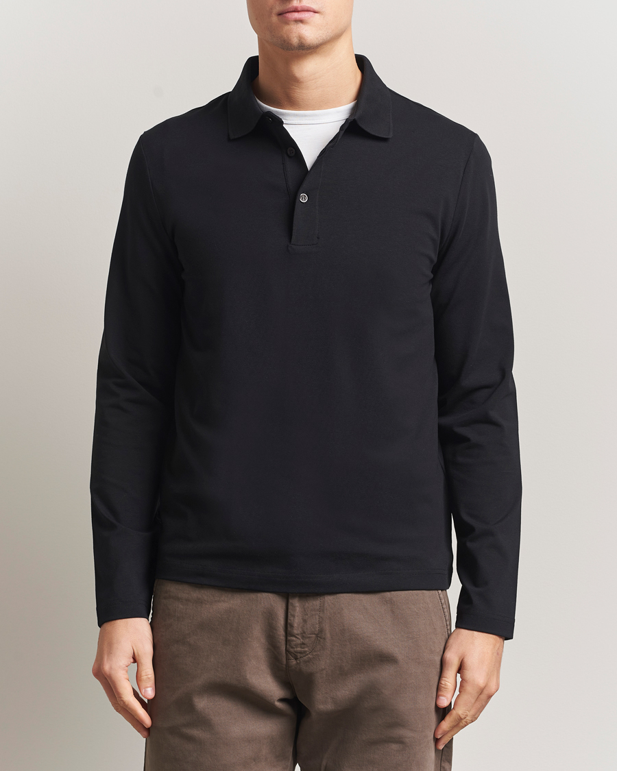 Herr | Pikéer | Filippa K | Luke Lycra Poloshirt Black