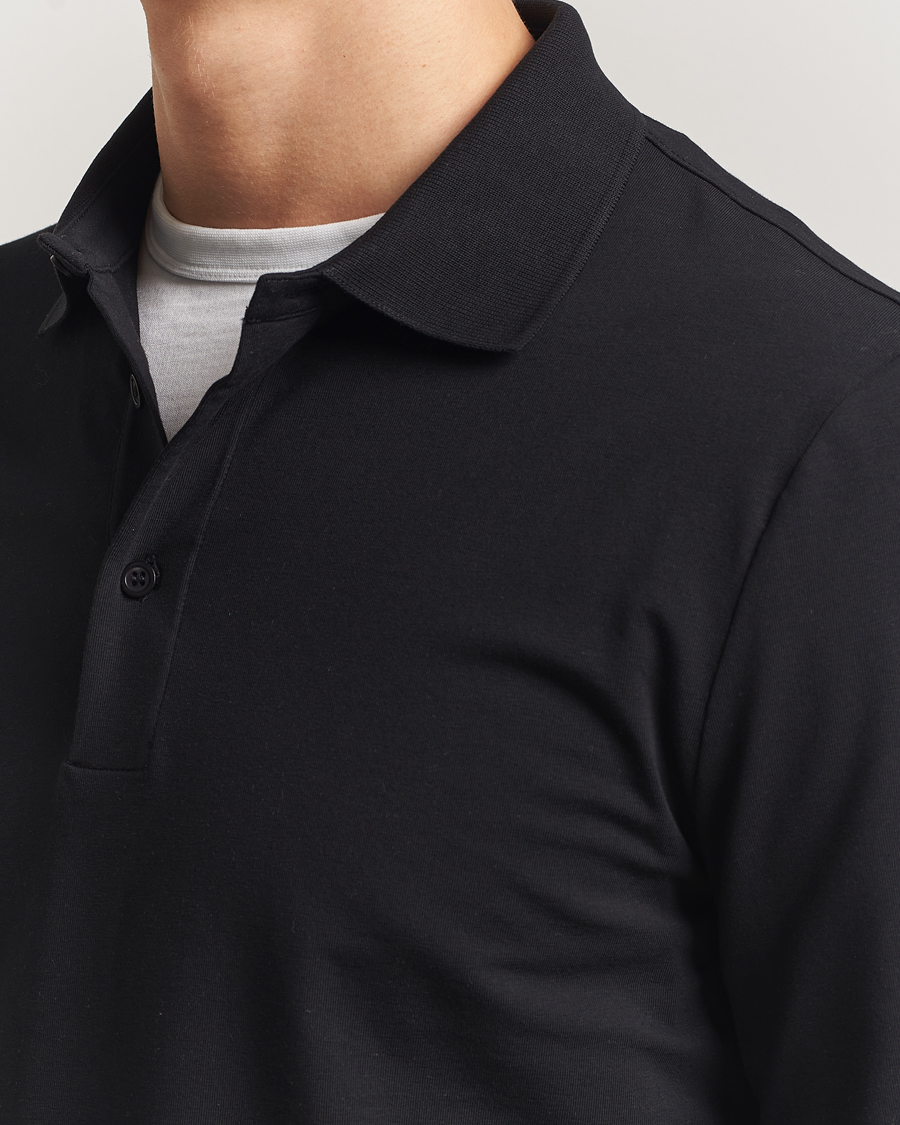 Herr | Pikéer | Filippa K | Luke Lycra Poloshirt Black