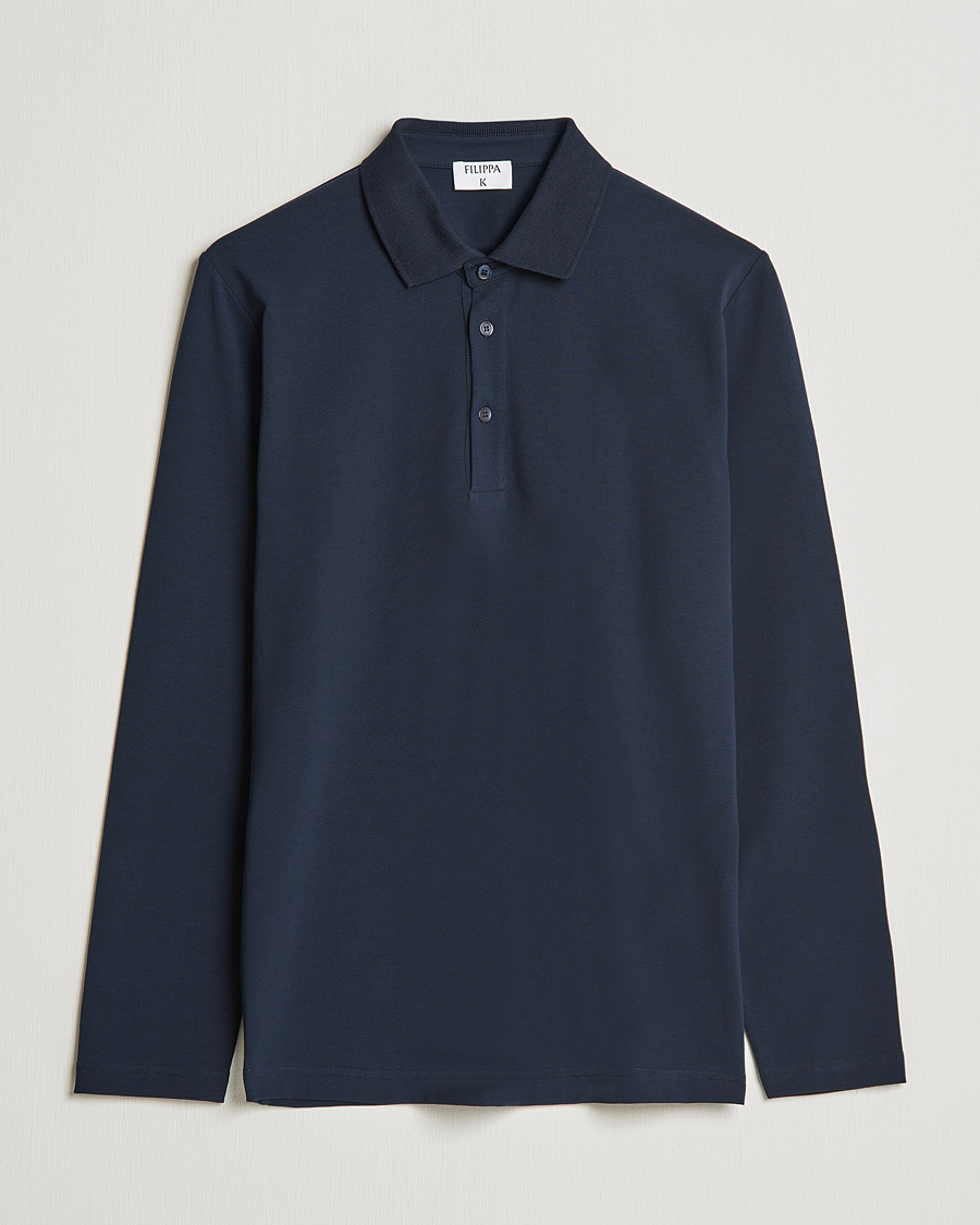 Herr | Pikéer | Filippa K | Luke Lycra Poloshirt Navy