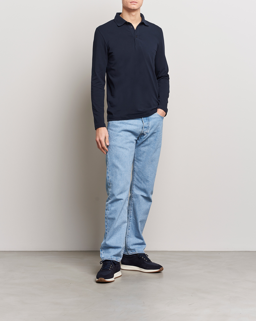 Herr | Pikéer | Filippa K | Luke Lycra Poloshirt Navy
