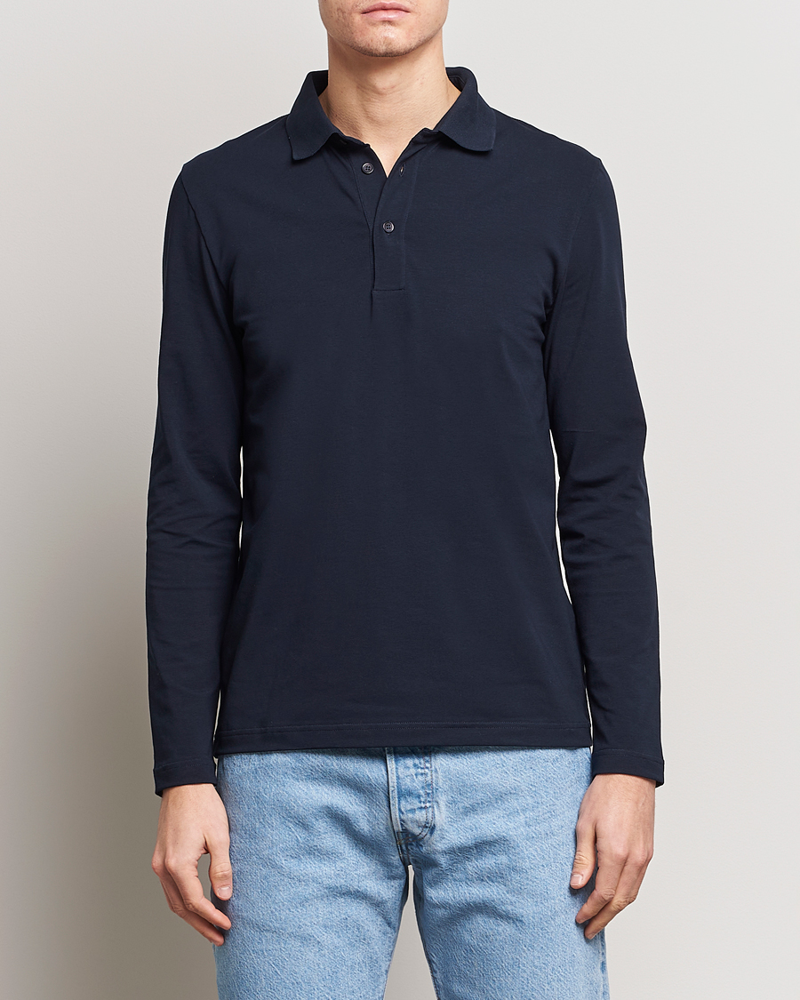 Herr | Pikéer | Filippa K | Luke Lycra Poloshirt Navy