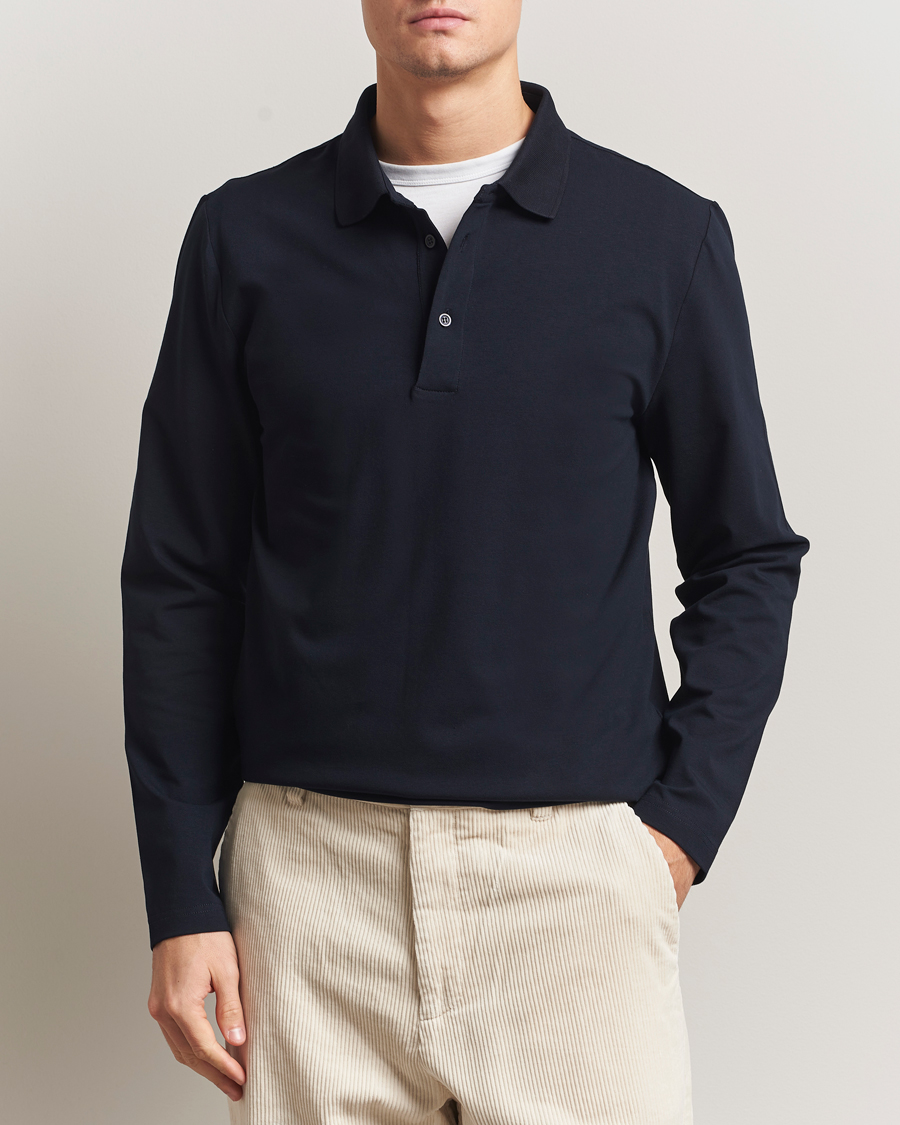 Herr | Pikéer | Filippa K | Luke Lycra Poloshirt Navy