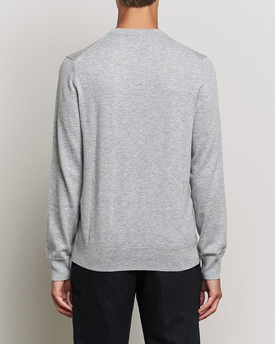 Herr | Tröjor | Filippa K | Cotton Merino Basic Sweater Light Grey Melange