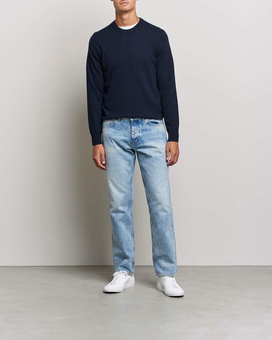 Herr | Tröjor | Filippa K | Cotton Merino Basic Sweater Navy