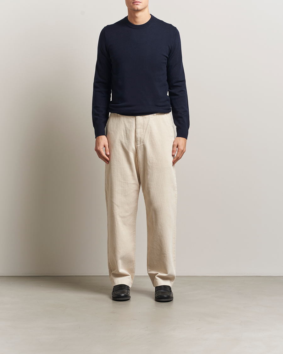 Herr | Tröjor | Filippa K | Cotton Merino Basic Sweater Navy