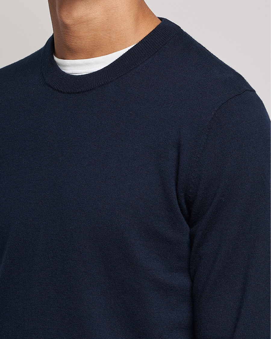 Herr | Tröjor | Filippa K | Cotton Merino Basic Sweater Navy