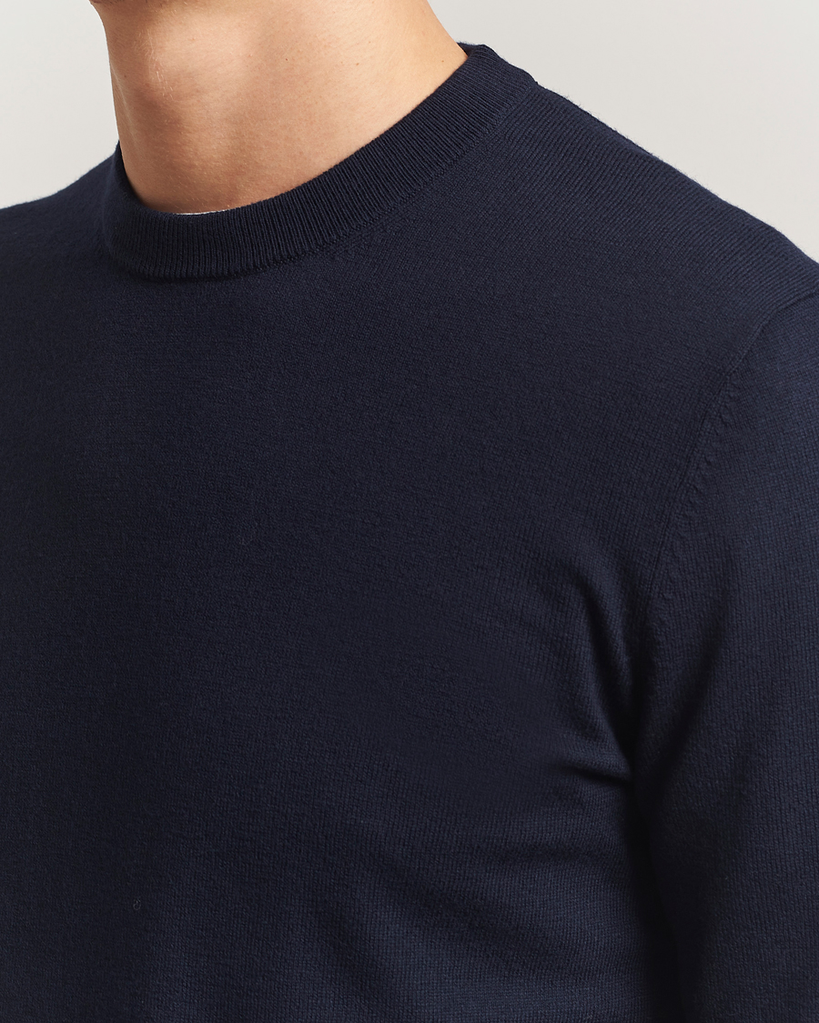Herr | Tröjor | Filippa K | Cotton Merino Basic Sweater Navy