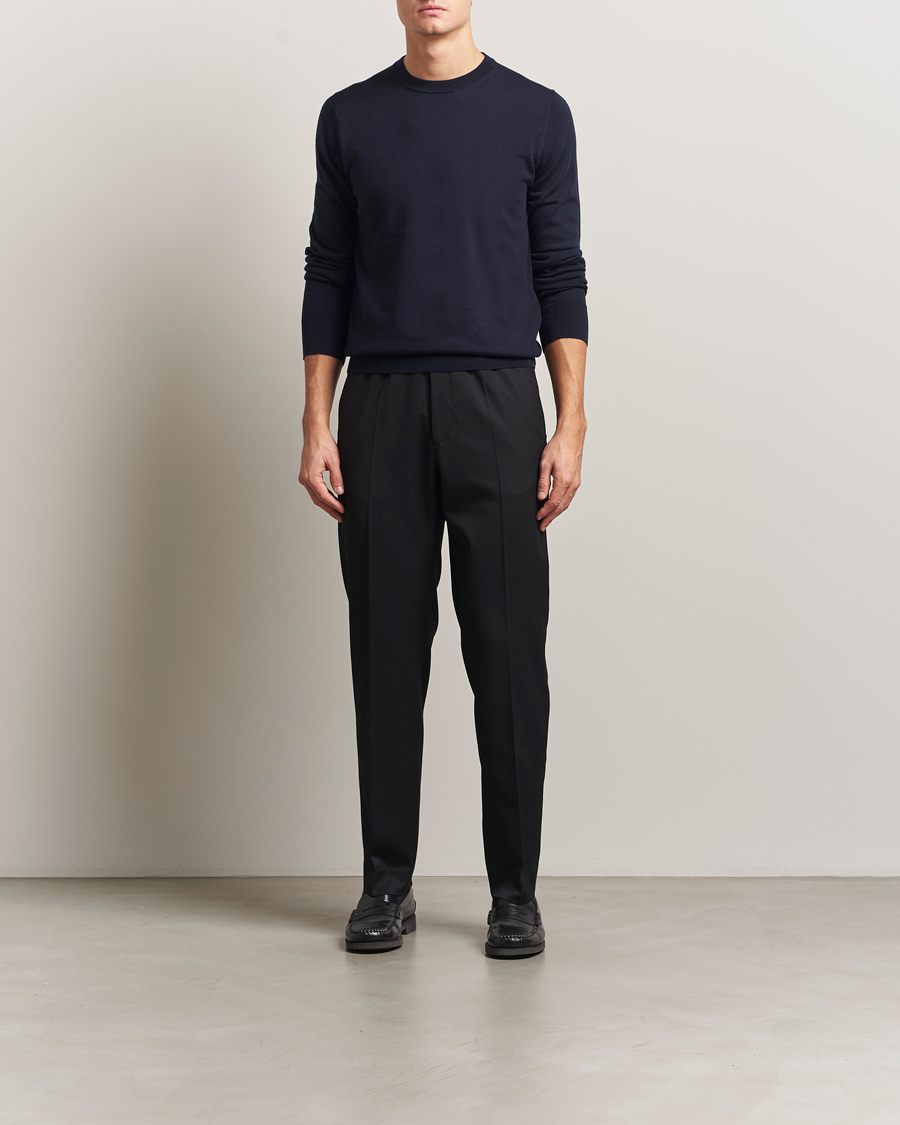Herr | Tröjor | Filippa K | Merino Round Neck Sweater Navy