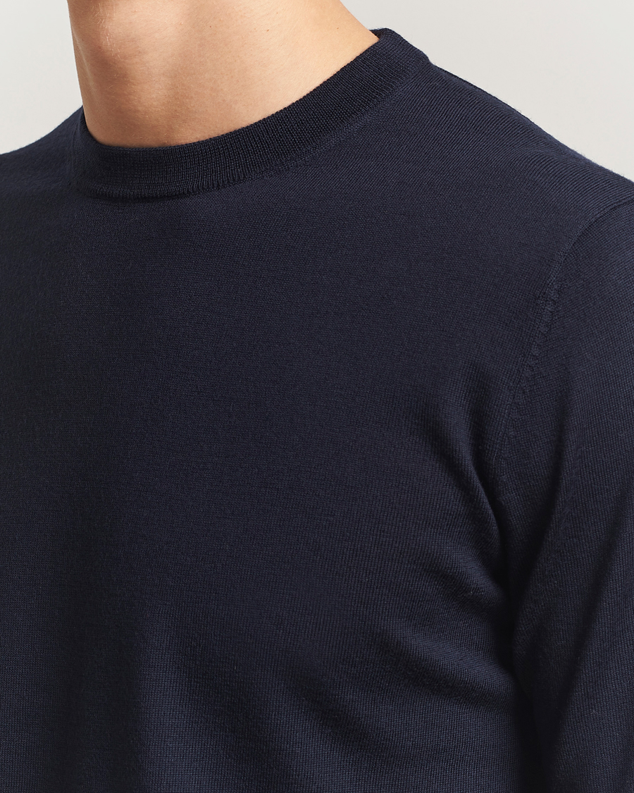 Herr | Tröjor | Filippa K | Merino Round Neck Sweater Navy