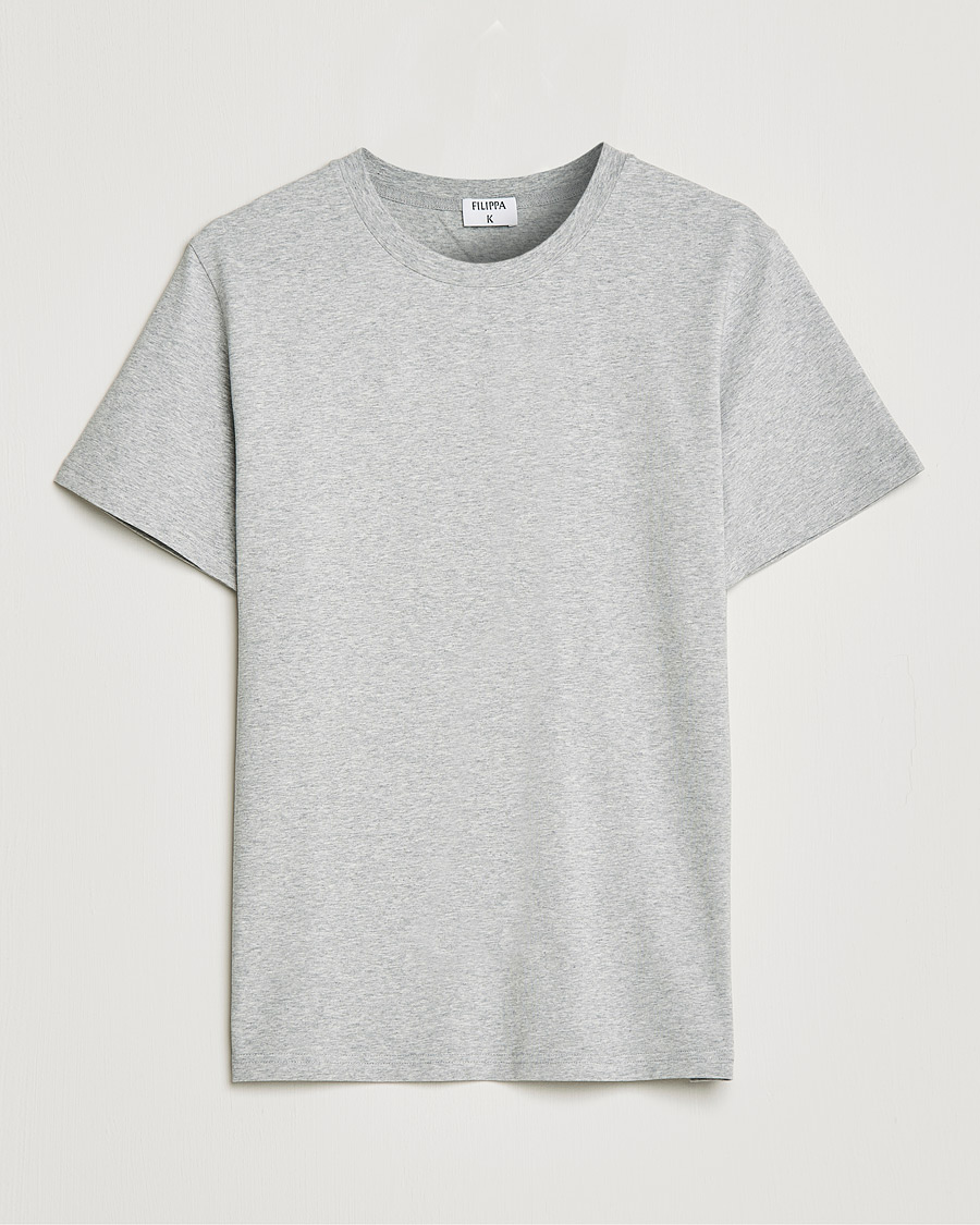 Herr | T-Shirts | Filippa K | Soft Lycra Tee Light Grey Melange