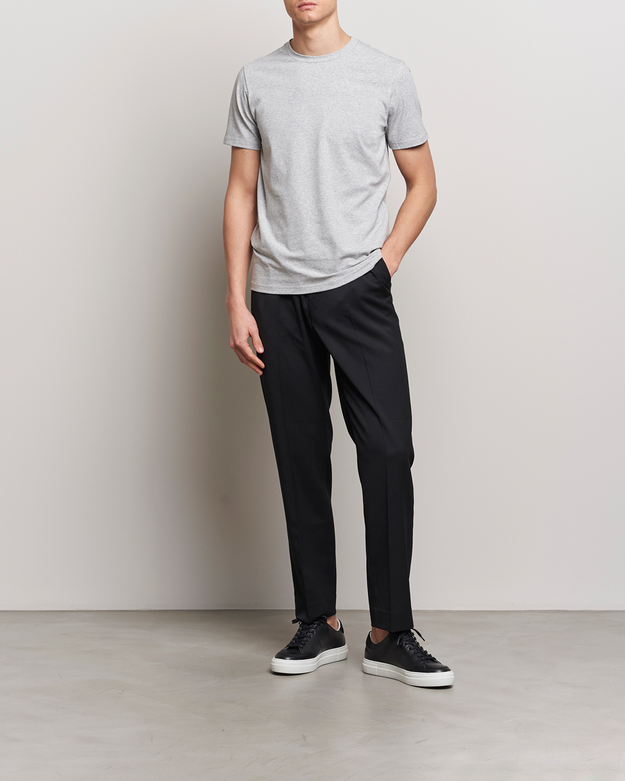 Herr | T-Shirts | Filippa K | Soft Lycra Tee Light Grey Melange