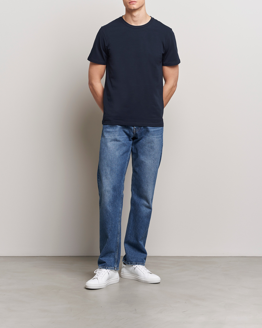 Herr | T-Shirts | Filippa K | Soft Lycra Tee Navy