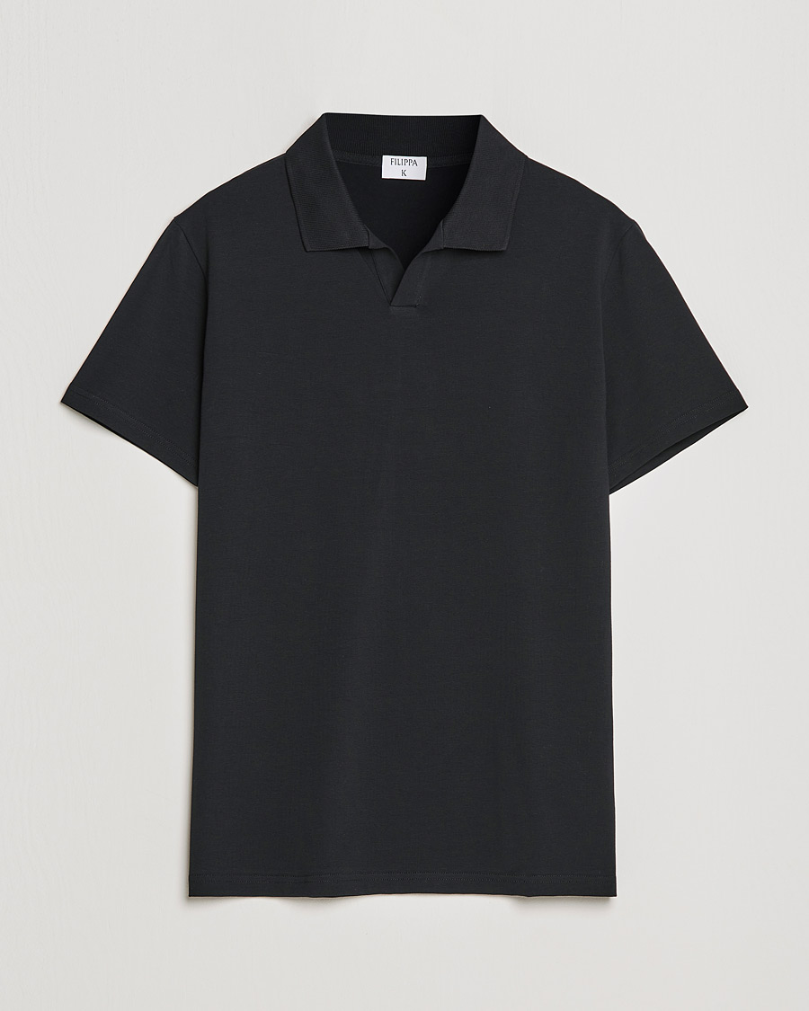 Herr | Pikéer | Filippa K | Soft Lycra Polo Tee Black
