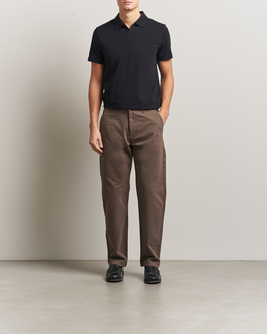 Herr | Pikéer | Filippa K | Soft Lycra Polo Tee Black