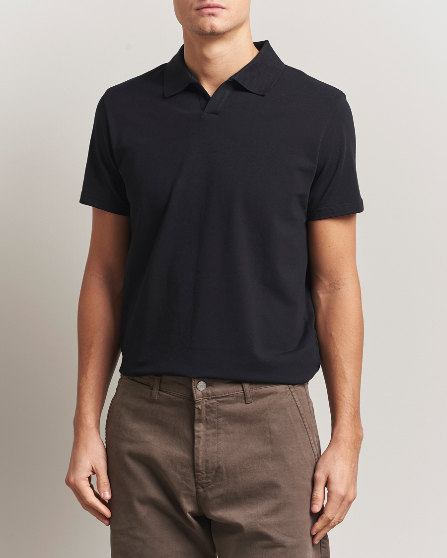 Herr | Pikéer | Filippa K | Soft Lycra Polo Tee Black