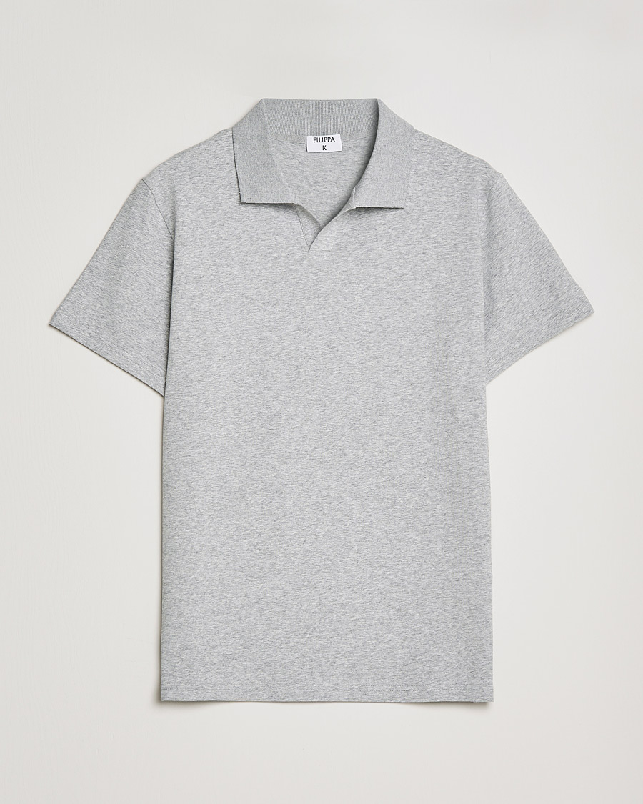 Herr | Pikéer | Filippa K | Soft Lycra Polo Tee Light Grey Melange