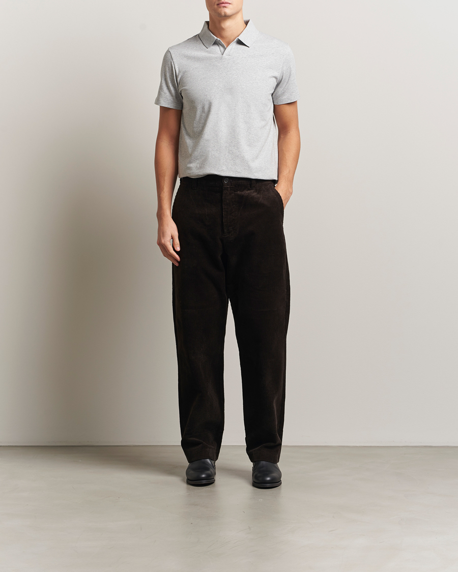 Herr | Pikéer | Filippa K | Soft Lycra Polo Tee Light Grey Melange