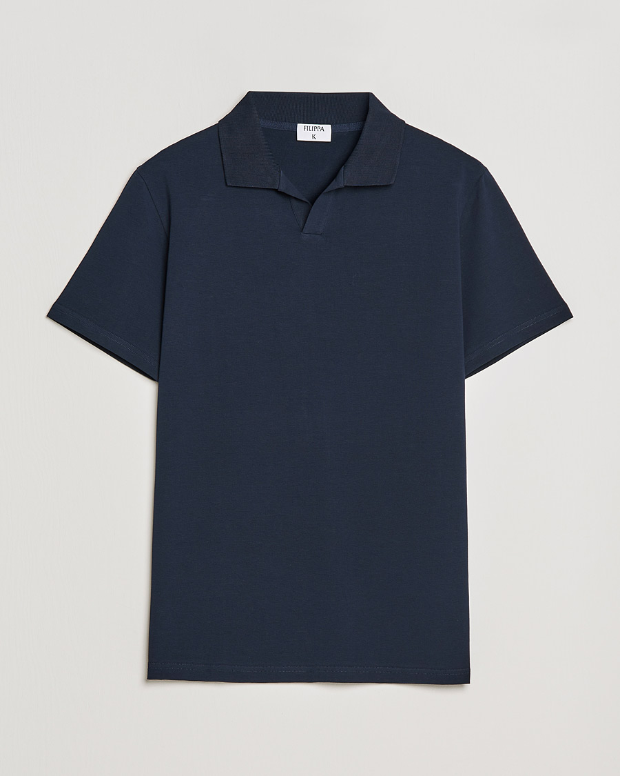 Herr | Pikéer | Filippa K | Soft Lycra Polo Tee Navy